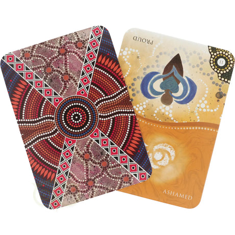 Kaartenset Aboriginal wijsheid met light en dark boodschappen
