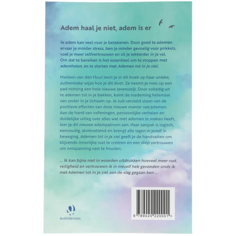 Ademen tot in je ziel - Marleen van den Hout - achterkant boek paperback – Webshop Danielle Forrer