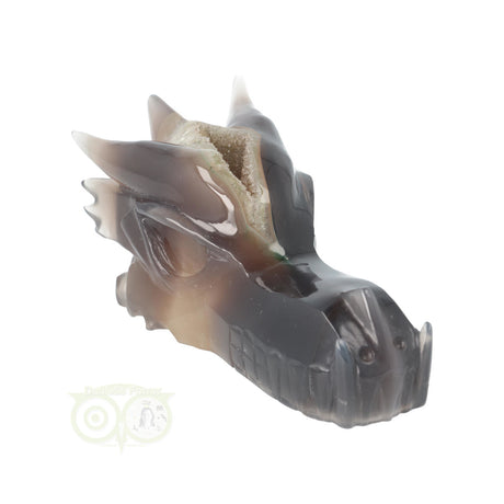 Agate Chalcedony Geode Dragon Skull 618 grams