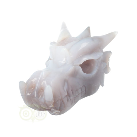 Agaat geode draak 523 gram met zachte witte tint