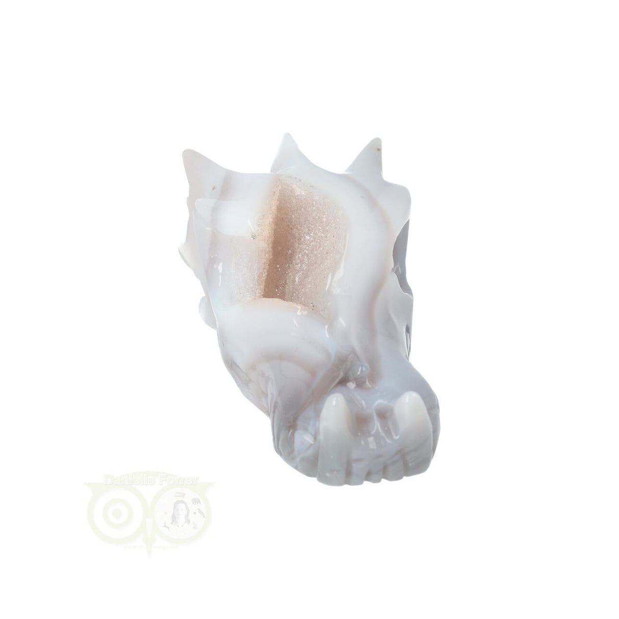 Edelstenen drakenschedel agaat geode 157 gram uniek stuk