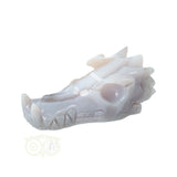Agaat drakenschedel carving 157 gram met geode vorm