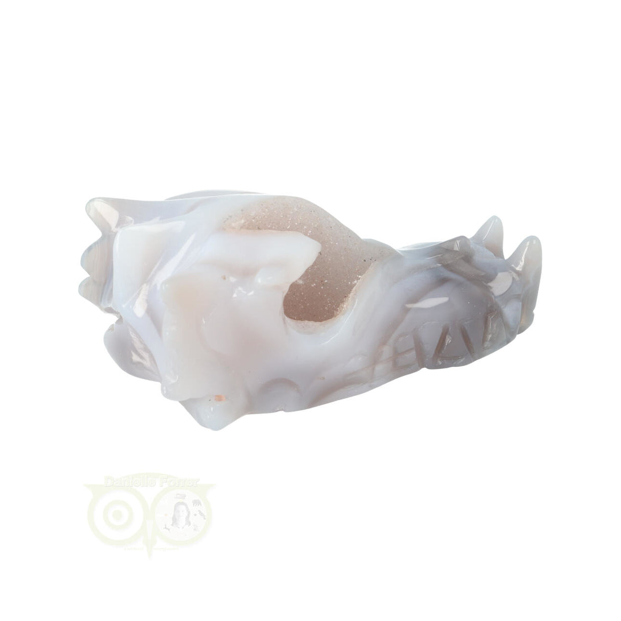 Agaat geode draak 157 gram klein formaat edelsteen