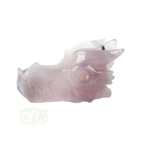 Agaat draken schedel 311 gram met natuurlijke patronen