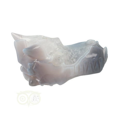 Agaat geode schedel draak 357 gram edelsteen