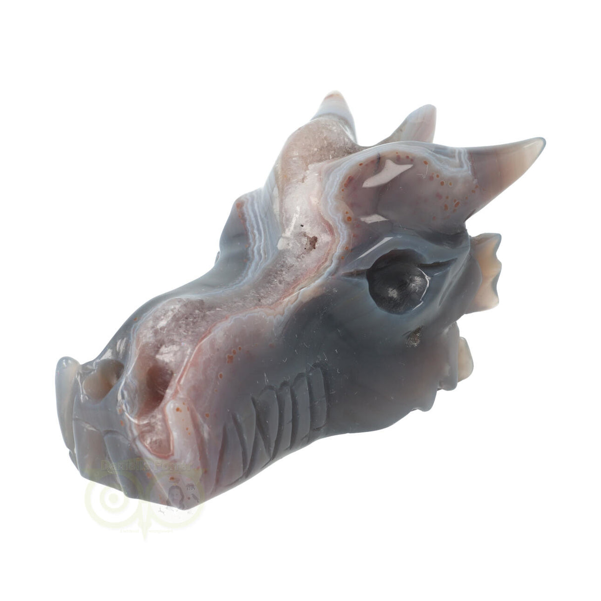 Agate Geode Dragon Skull 596 grams