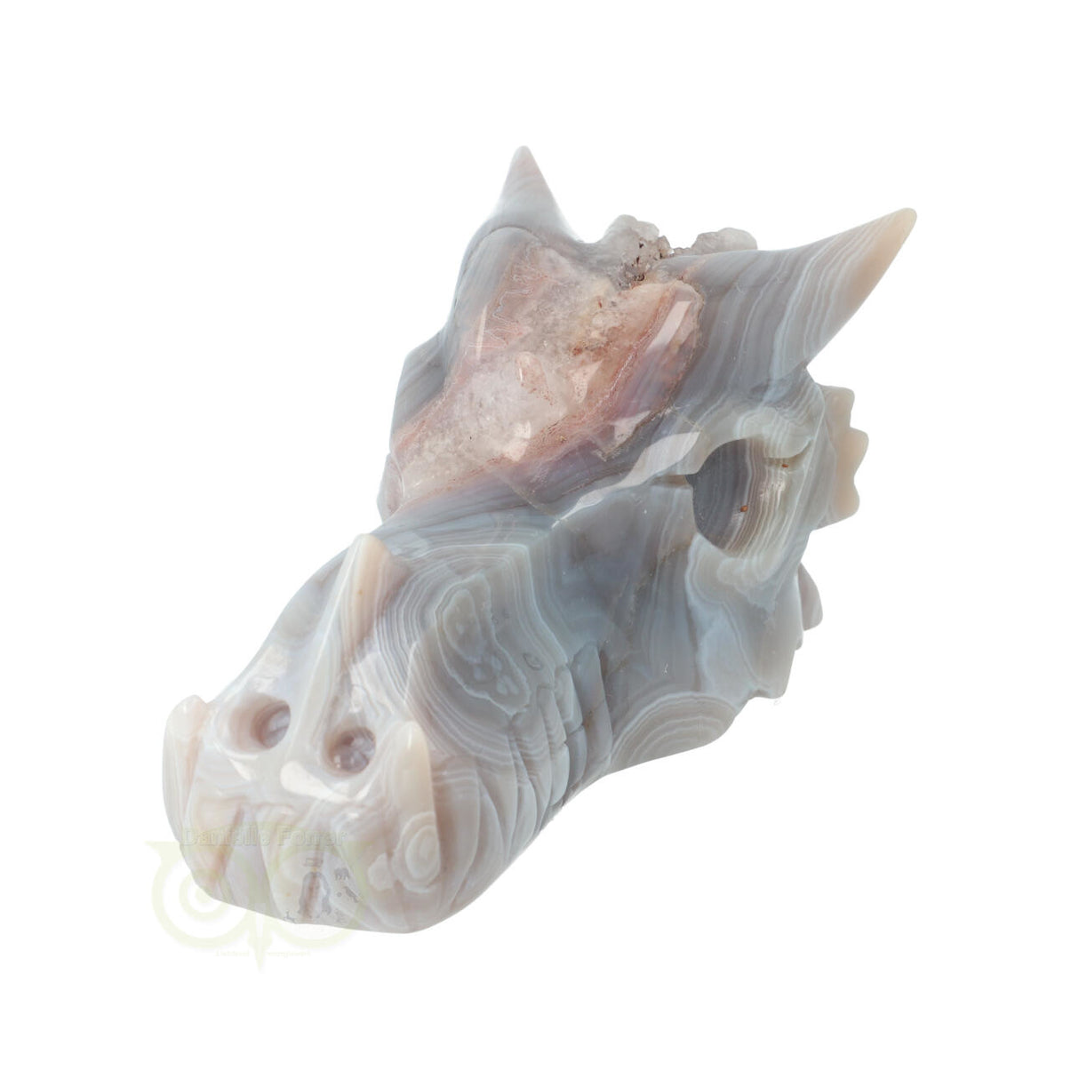 Agaat Geode Drakenschedel 623 gram