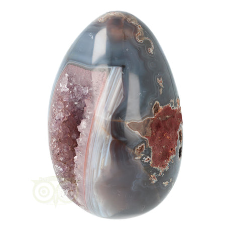 Agaat geode ei nr. 10 – bovenaanzicht – geode holte zichtbaar – Madagaskar – Webshop Danielle Forrer