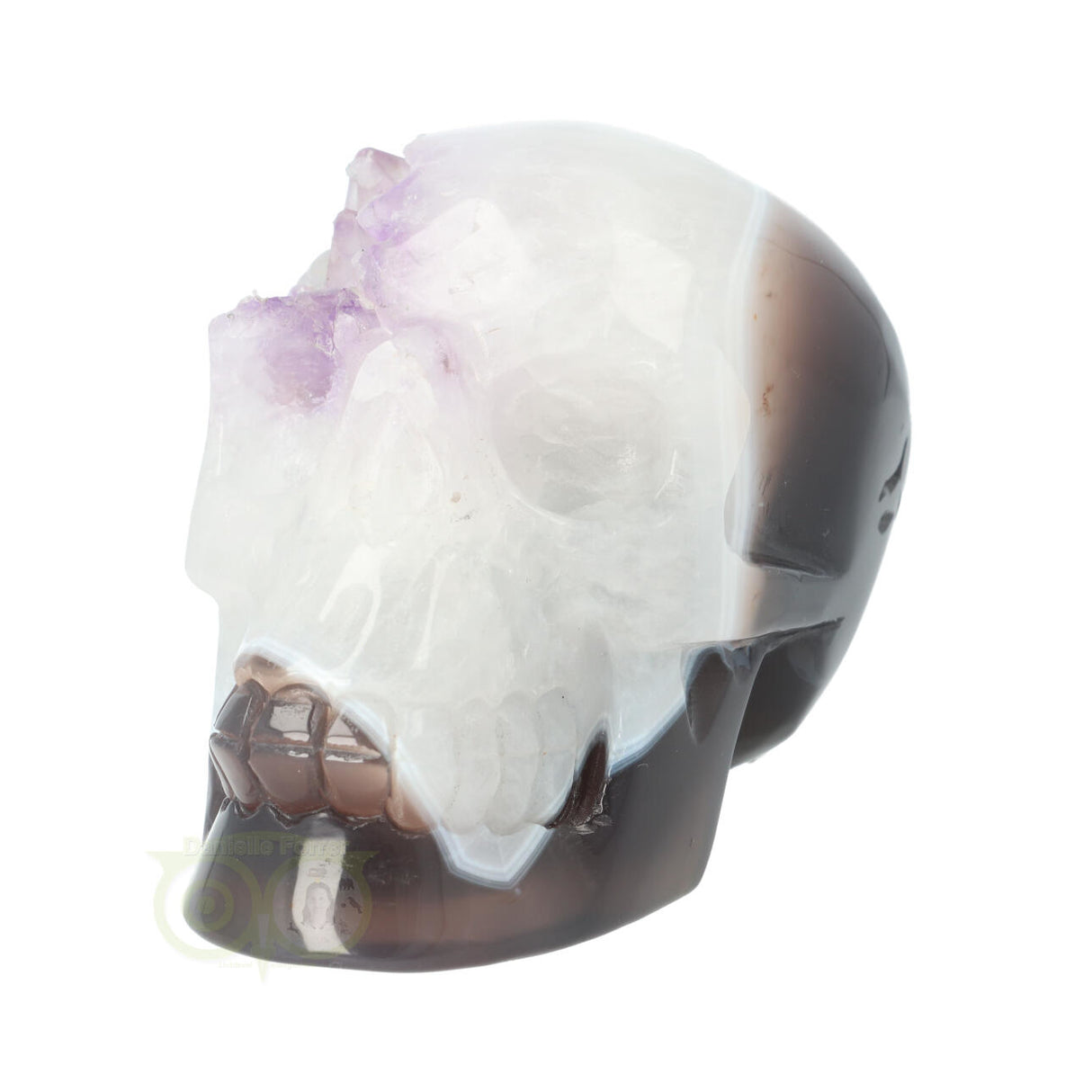 Agaat kristallen schedel 845 gram