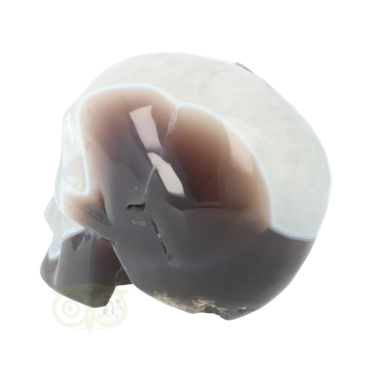 Agaat kristallen schedel 845 gram