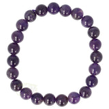 Amethist armband 8 mm ( Donker Paars )