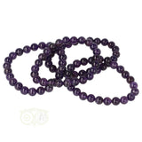 Amethist armband 8 mm ( Donker Paars )