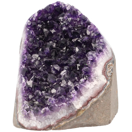 Amethist cluster groot 2375 gram Uruguay met donkerpaarse kleur