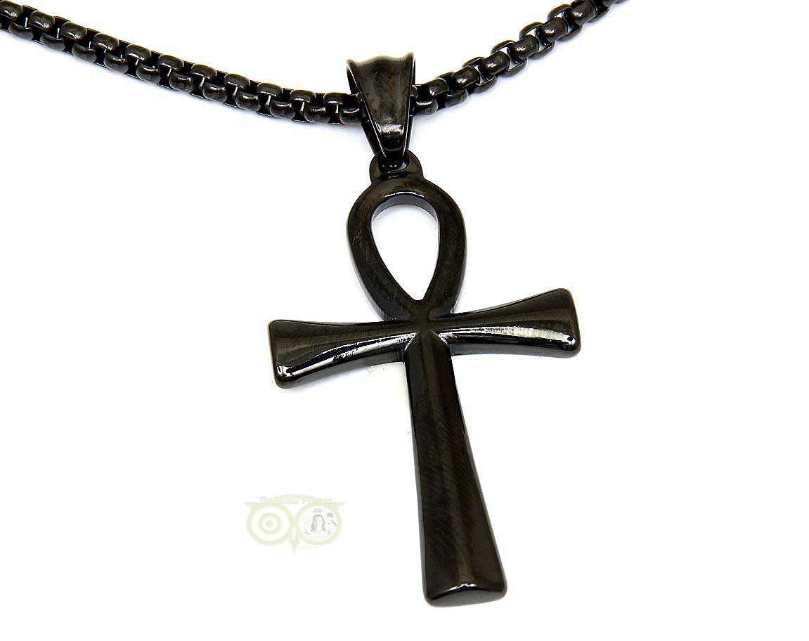 Ankh hanger - zwart  4,3 cm - Snake
