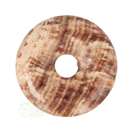 aragoniet hanger donut vorm met waxkoord