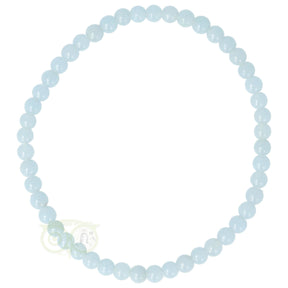 Angeliet Armband 4 mm, 19 cm, lichtblauwe kralen – Webshop Danielle Forrer