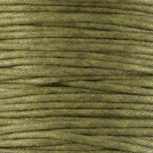 Wax cord 1.5 mm Green / Army Green 1.2 mtr.