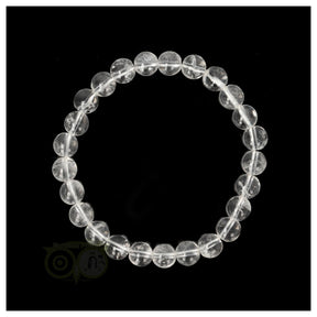 bergkristal armband 8 mm kralen 19 cm