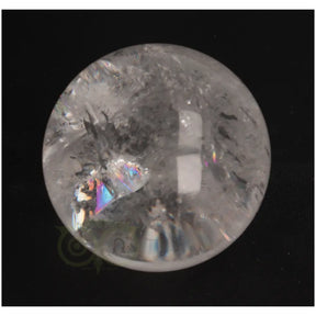 Bergkristal bol 353 gram nr. 12 – lichtval met blauwe en roze regenboogreflectie – Brazilië – Webshop Danielle Forrer