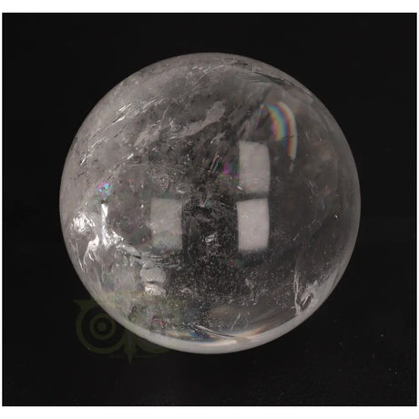 Bergkristal bol 353 gram nr. 12 – parelmoerglans met levendige regenboogreflectie – Brazilië – Webshop Danielle Forrer