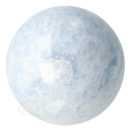 Blauwe calciet bol 1044 gram nr. 32 zachte blauwe wolkingen – bovenaanzicht – Webshop Danielle Forrer