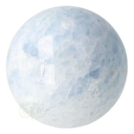 Blauwe calciet bol Ø 8,92 cm nr. 32 lichtblauw B-Grade – close-up – Webshop Danielle Forrer
