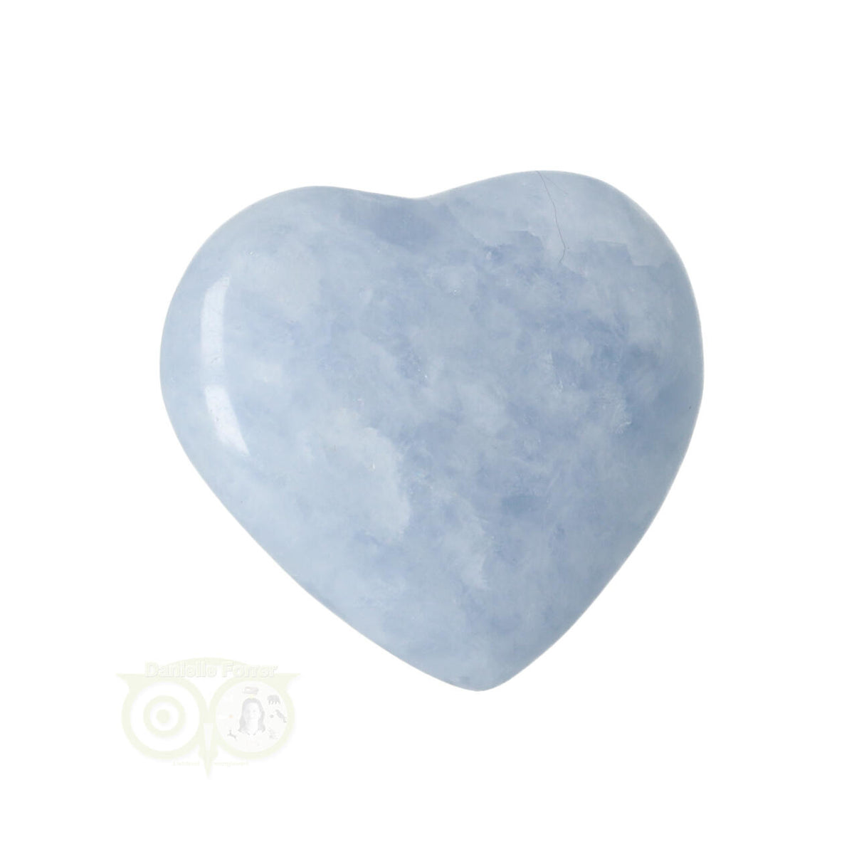 Blauwe Calciet hart ± 3 cm Nr 30