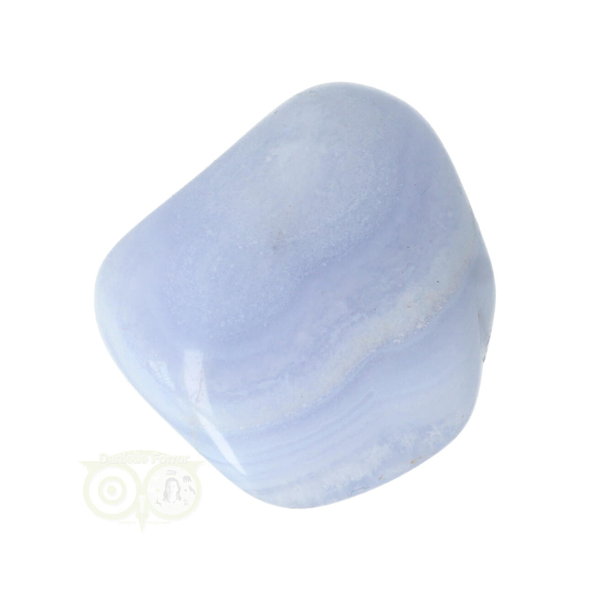 Chalcedoon trommelsteen (blauw) Nr 24