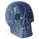 Blauwe kwarts kristallen schedel 1072 gram