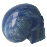 Blauwe kwarts kristallen schedel 1072 gram