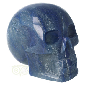 blauwe kwarts kristallen schedel 1072 gram edelsteen