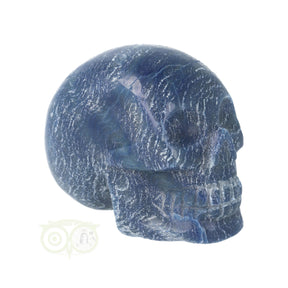 blauwe kwarts kristallen schedel 606 gram edelsteen