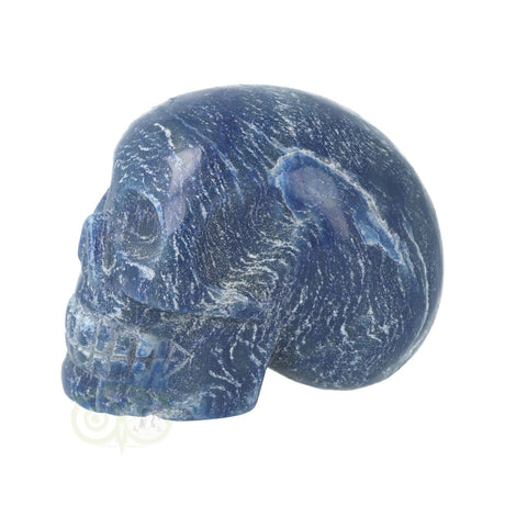 blauwe kwarts crystal skull met lichte blauwe tinten