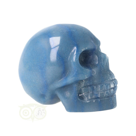 Blauer Quarz-Schädel Nr. 18 – 103 Gramm | Edelstein-Skull