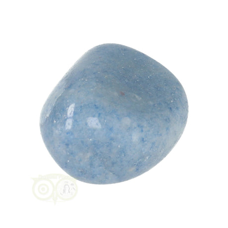 blauwe kwarts trommelsteen close up structuur