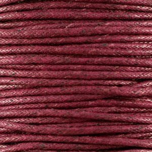 Waxkoord 1.5 mm Bordeaux-Bruin 1,2 mtr.