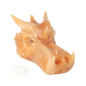 oranje calciet draken schedel xl 944 gram