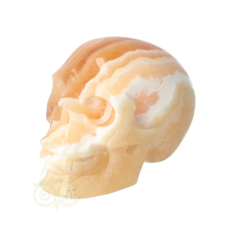 gele calciet schedel carving uniek