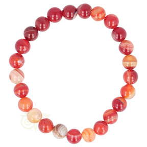 Carneool armband 8 mm - 19 cm | Edelstenen armband kopen