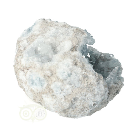 Celestiet cluster met sprankelende kristalpunten