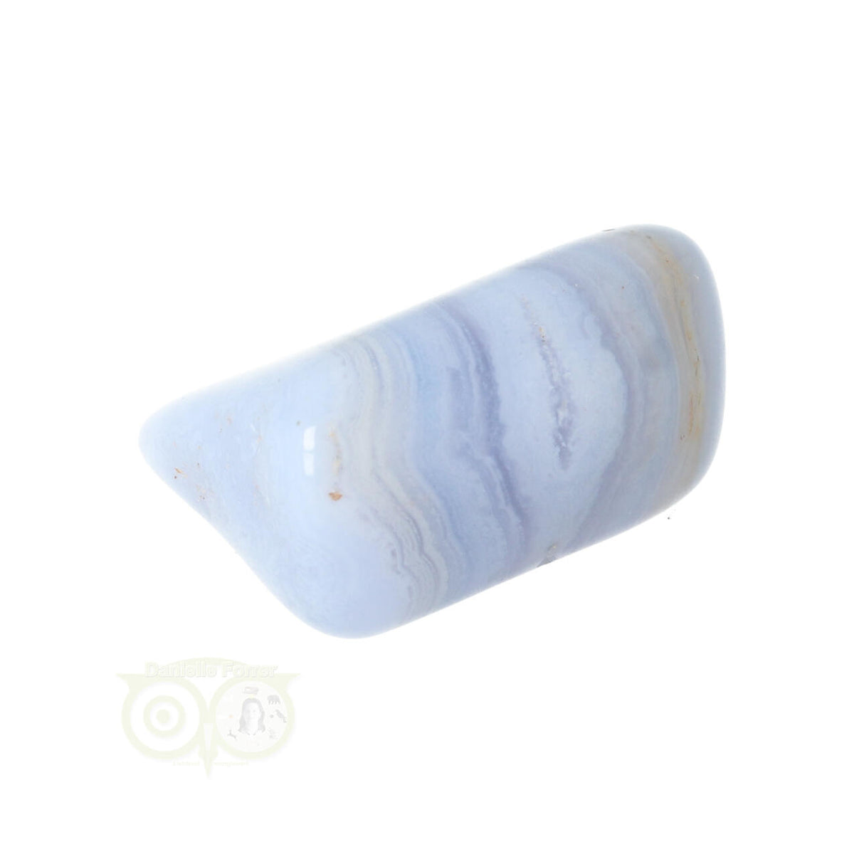 Chalcedoon trommelsteen (blauw) Nr 32