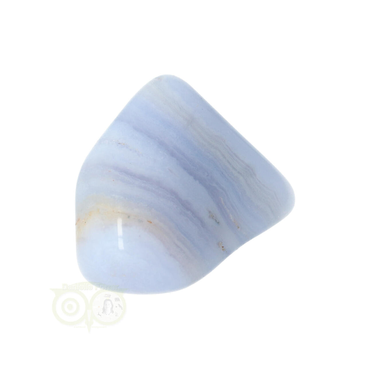 Chalcedoon trommelsteen (blauw) Nr 32
