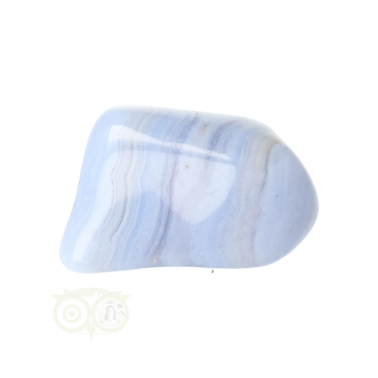 Chalcedoon trommelsteen (blauw) Nr 32