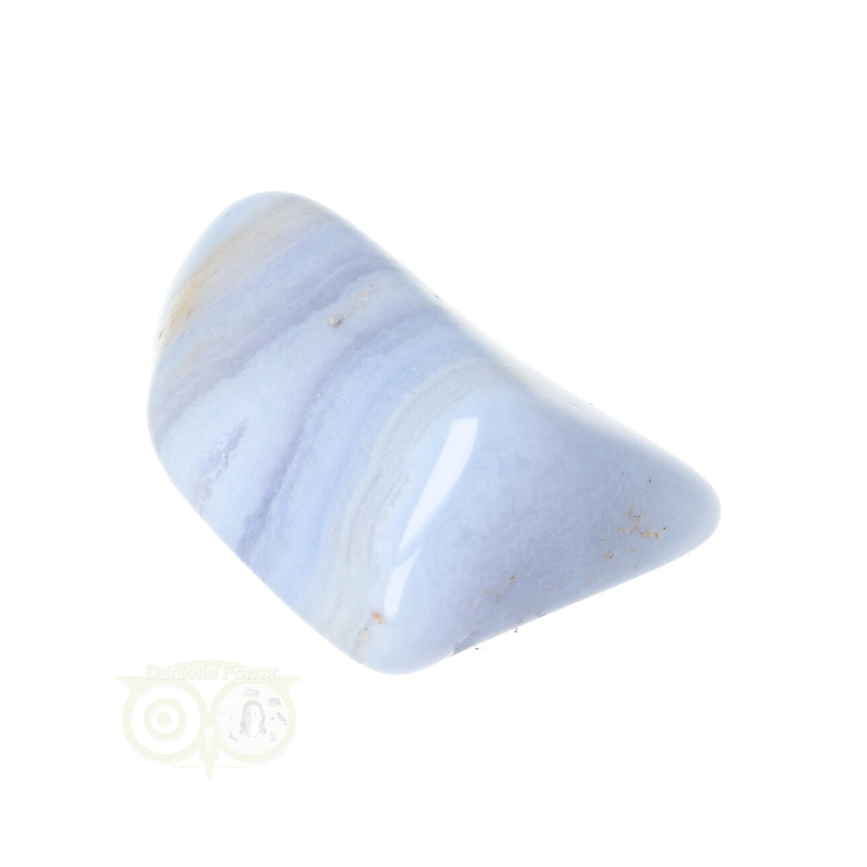 Chalcedoon trommelsteen (blauw) Nr 32