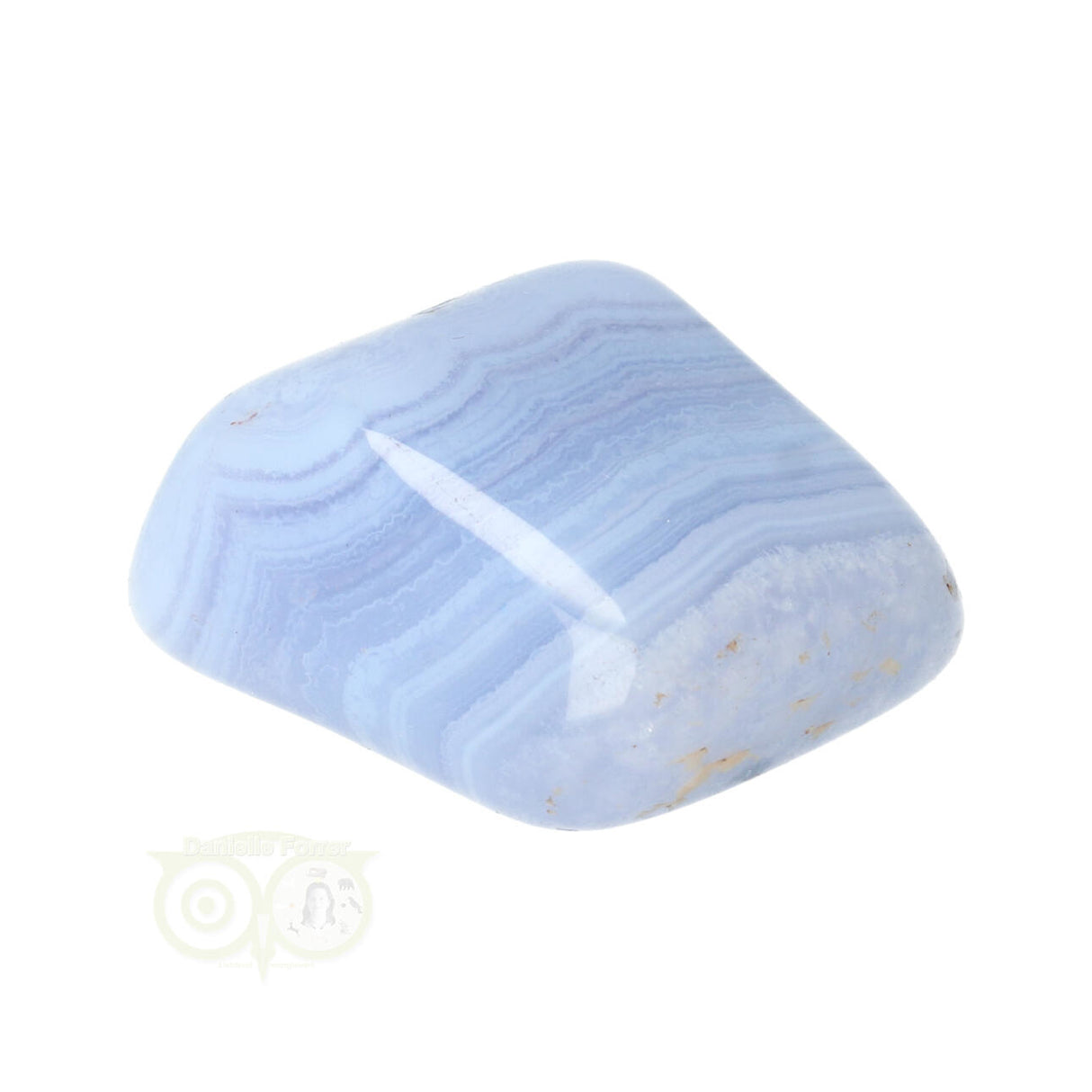 Chalcedoon trommelsteen (blauw) Nr 37