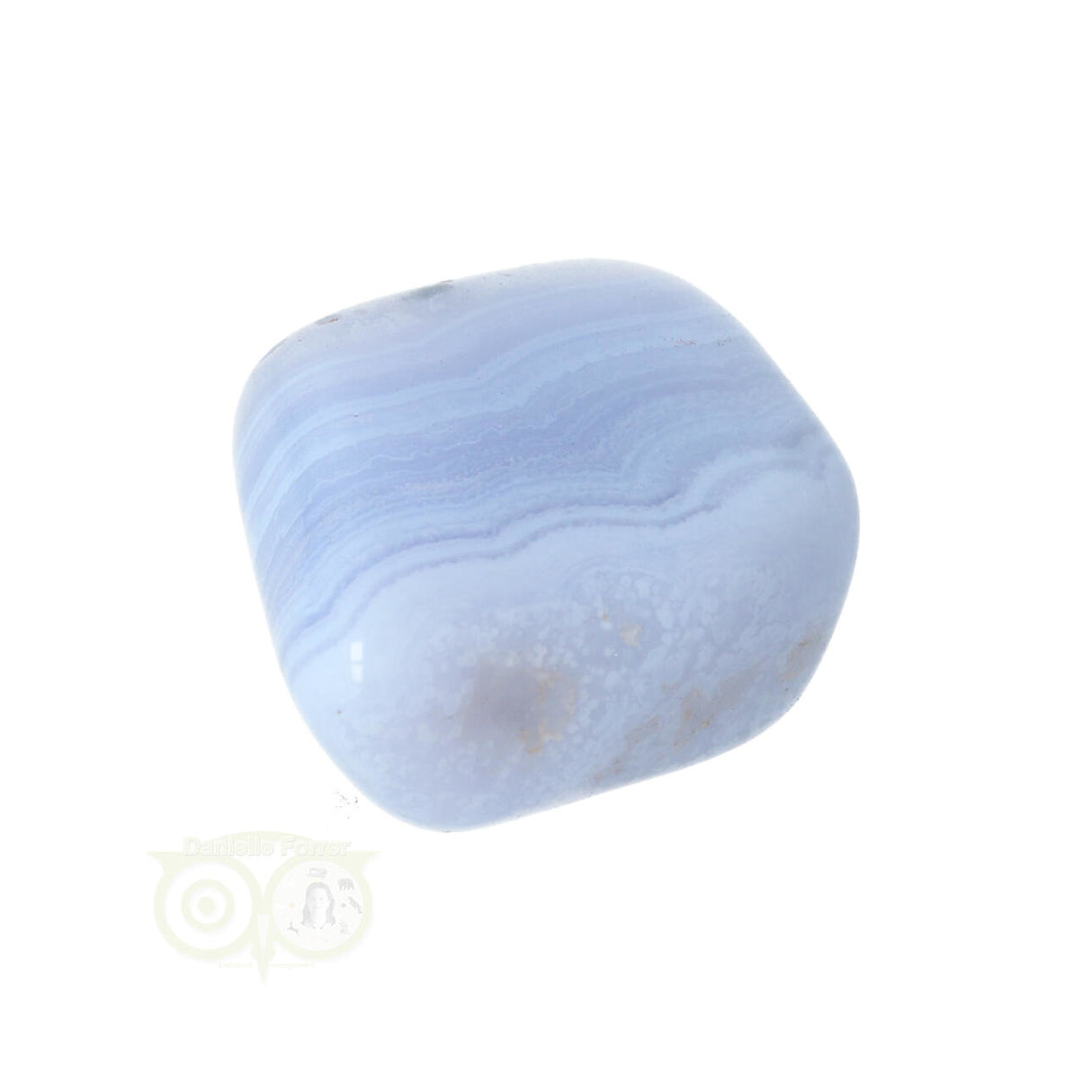 Chalcedoon trommelsteen (blauw) Nr 37