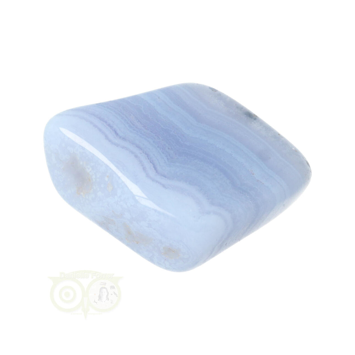 Chalcedoon trommelsteen (blauw) Nr 37