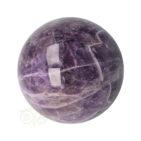 Edelsteen bol chevron amethist 465 gram uit Brazilië Madagaskar Bolivia