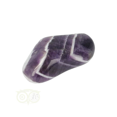 Chevron amethist trommelsteen nr. 65 uniek exemplaar 23 gram