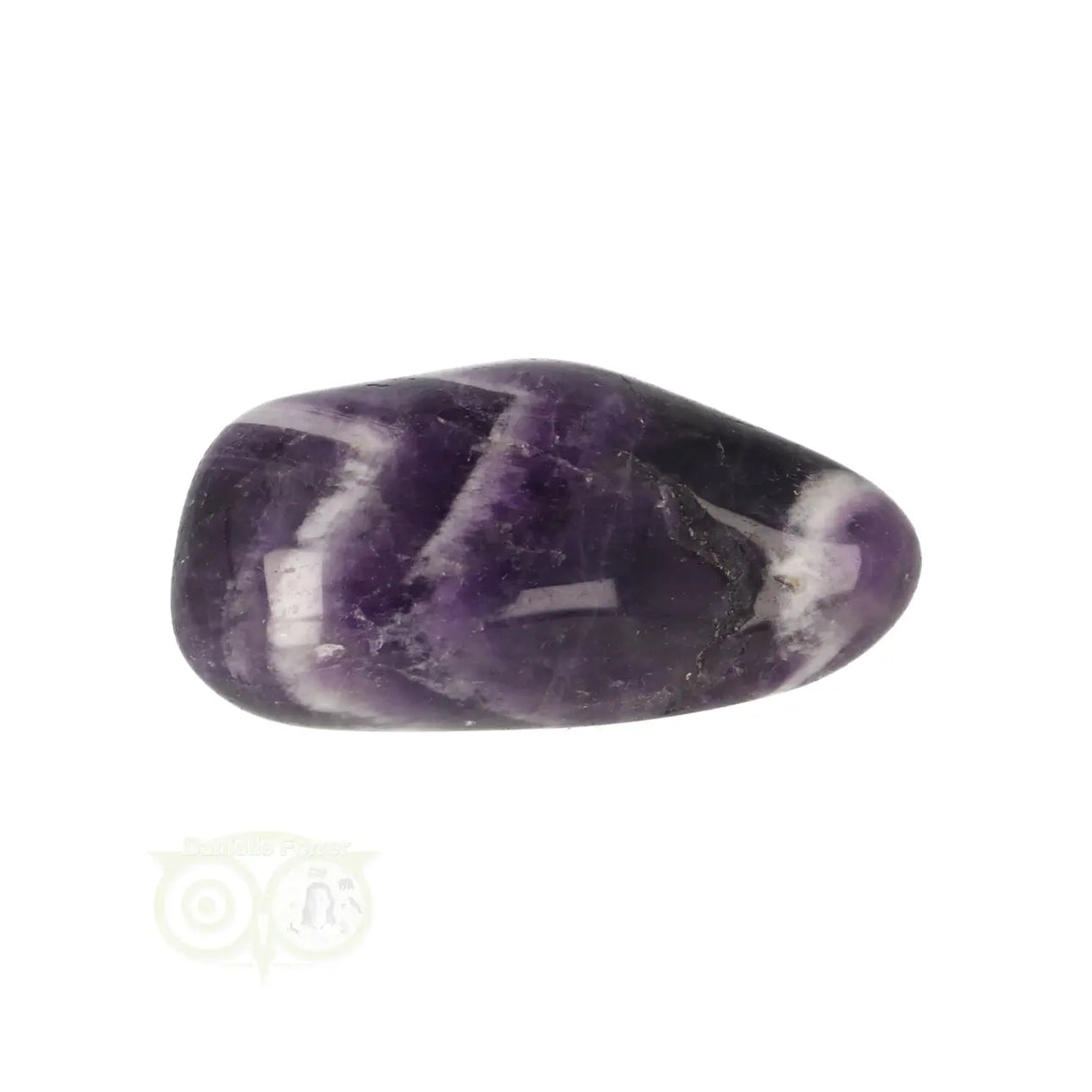 Chevron-Amethyst-Trommelstein Nr. 85